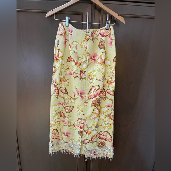 NWT CO ORD SET Zimmermann Matchmaker Floral Diamante Skirt & Linen Blouse size 1 - Picture 5 of 15